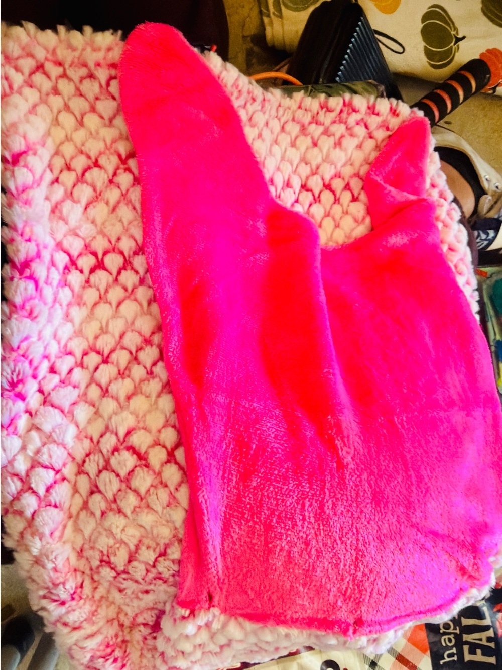 Kids Hot Pink Fuzzy Top - Comfortable Plush Shirt. Mermaid